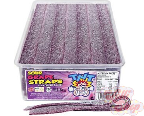 TNT Sour Straps Grape 100g TNT Sour Straps Grape 100g