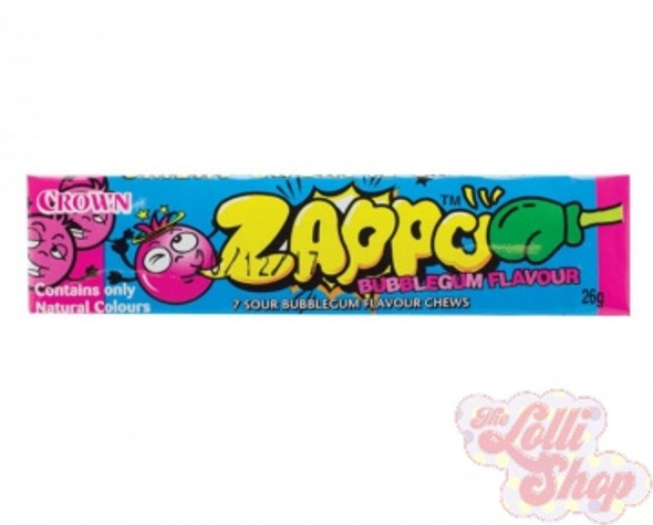 Zappo Bubblegum Chews 26g Zappo Bubblegum Chews 26g